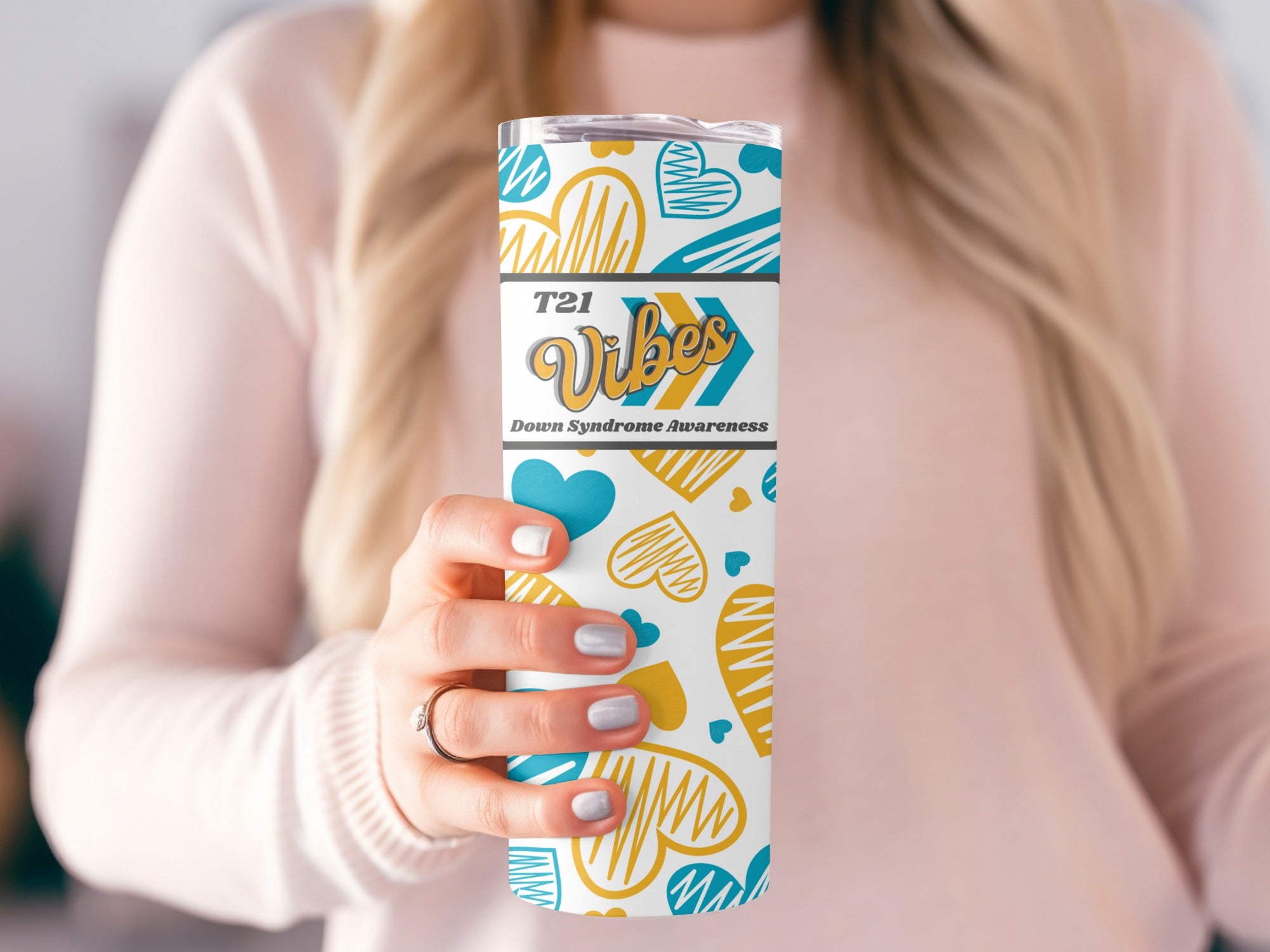 T21 Vibes Down Syndrome Awareness tumbler