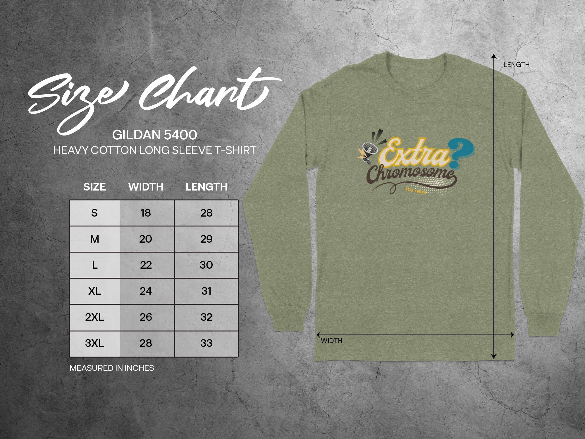 Extra Chromosome Heavy Cotton Long Sleeve T-shirt product