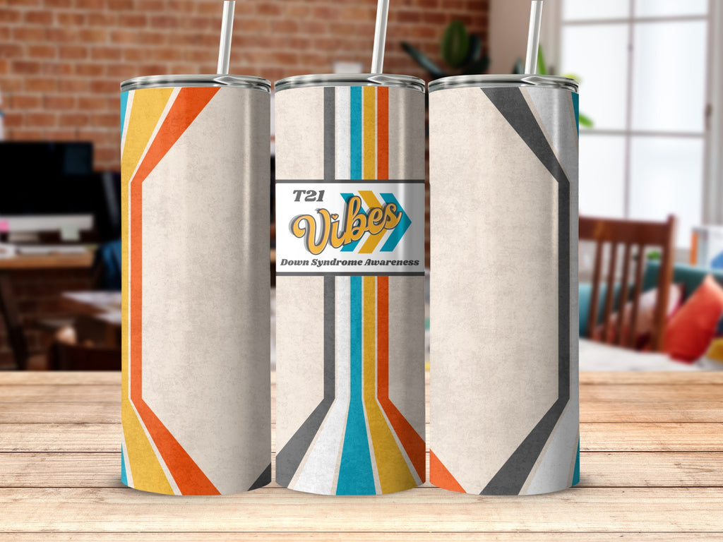T21 Vibes Down Syndrome Awareness Tumbler Design
