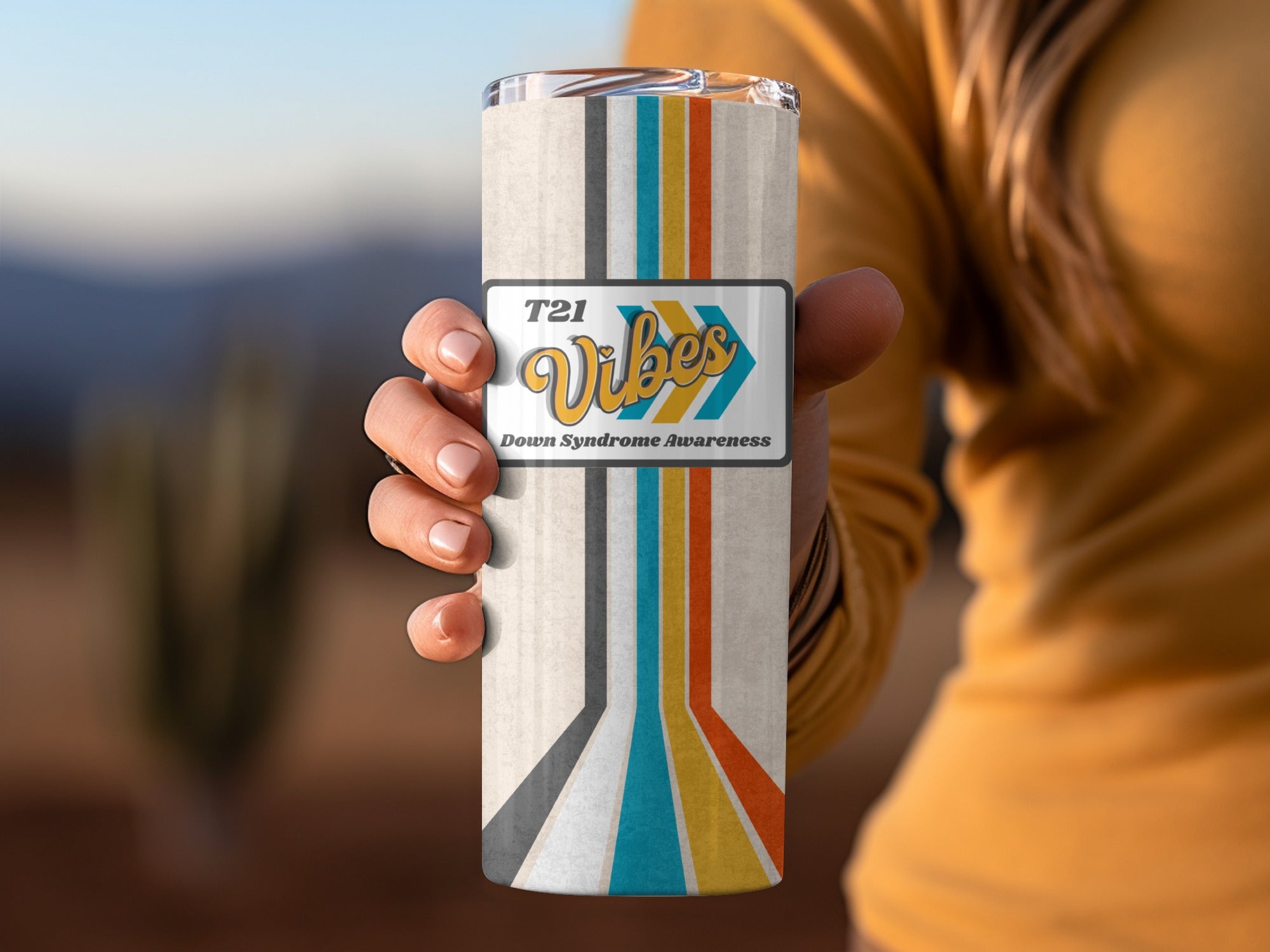 T21 Vibes Down Syndrome Awareness Travel Mug