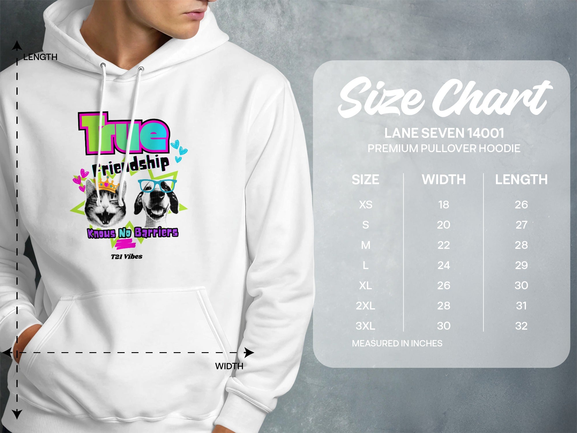 True Friendship Knows No Barriers Graphic Hoodie