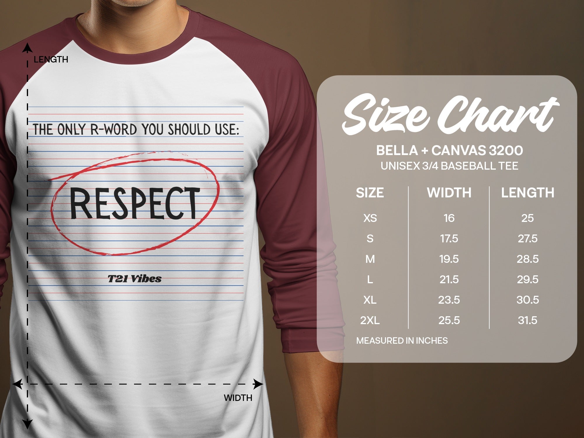 The Only R-Word You Should Use Respect Baseball Tee