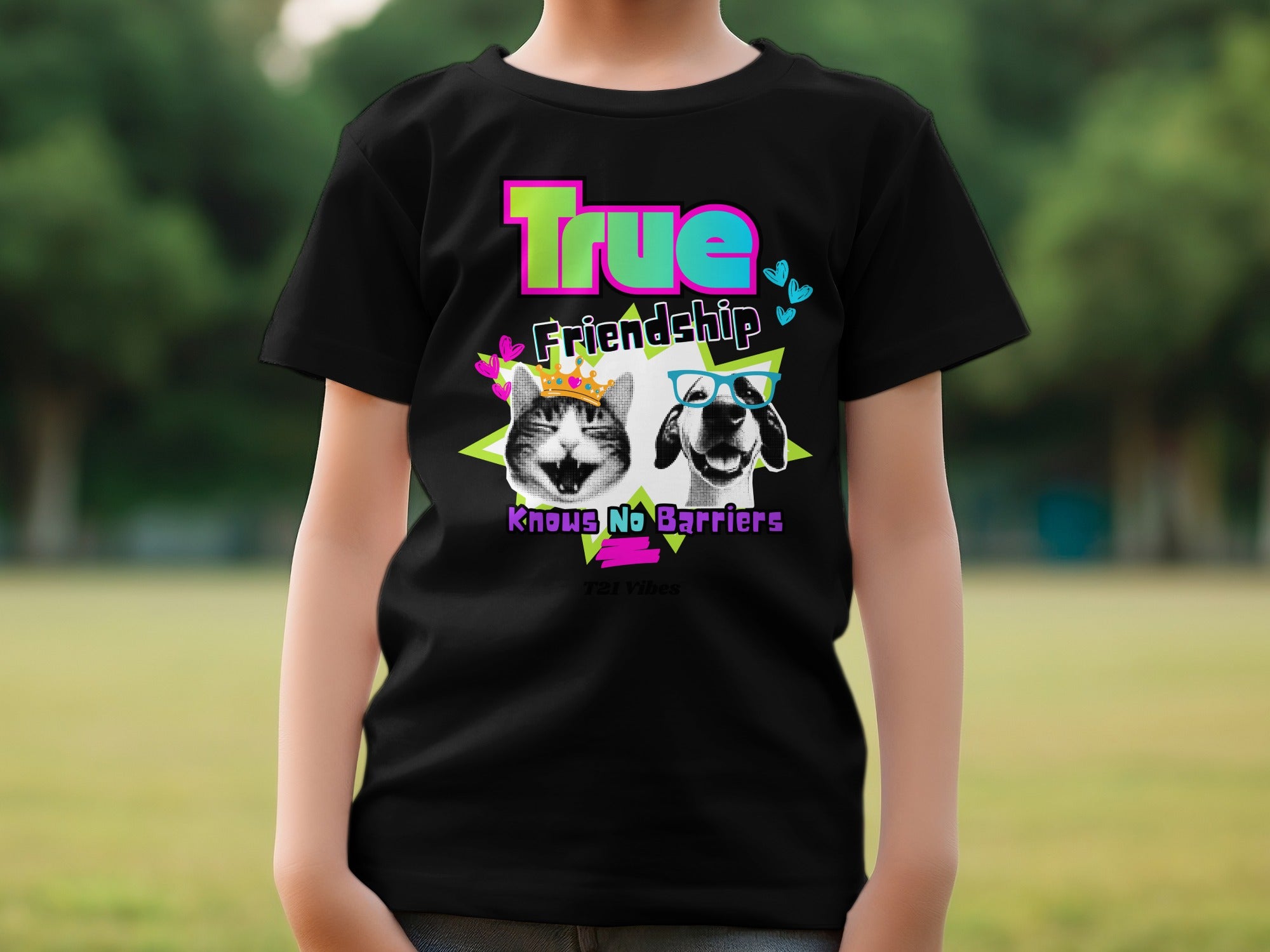 True Friendship Knows No Barriers Cat Dog Shirt