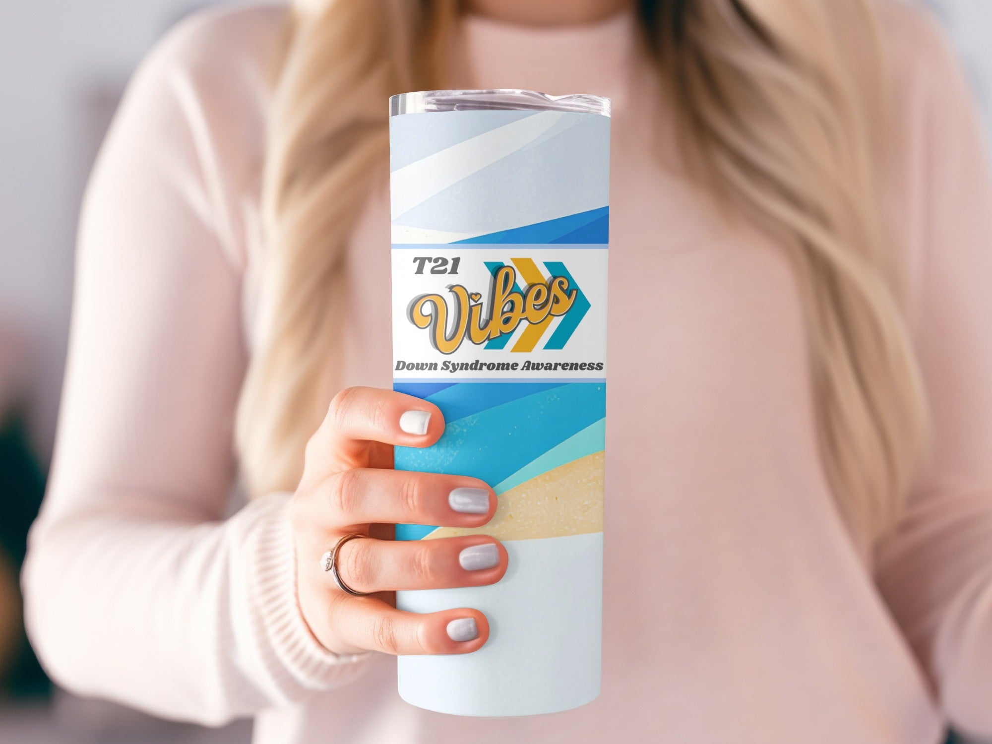 T21 Vibes Down Syndrome Awareness travel mug