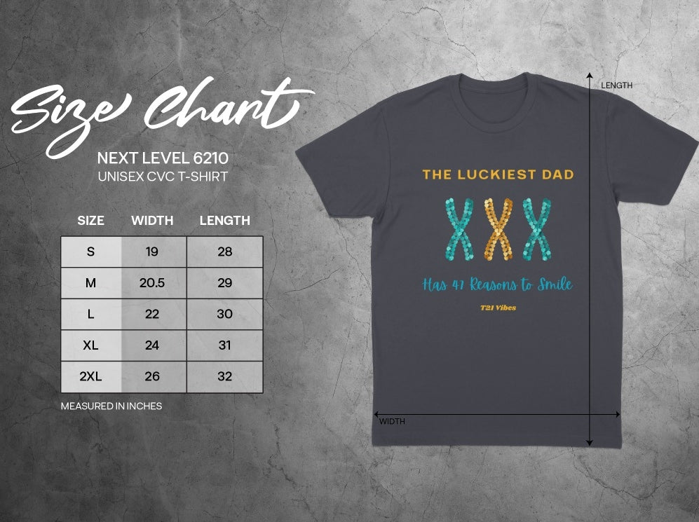 ADULT Mens - The Luckiest Dad Has 47 Reasons to Smile