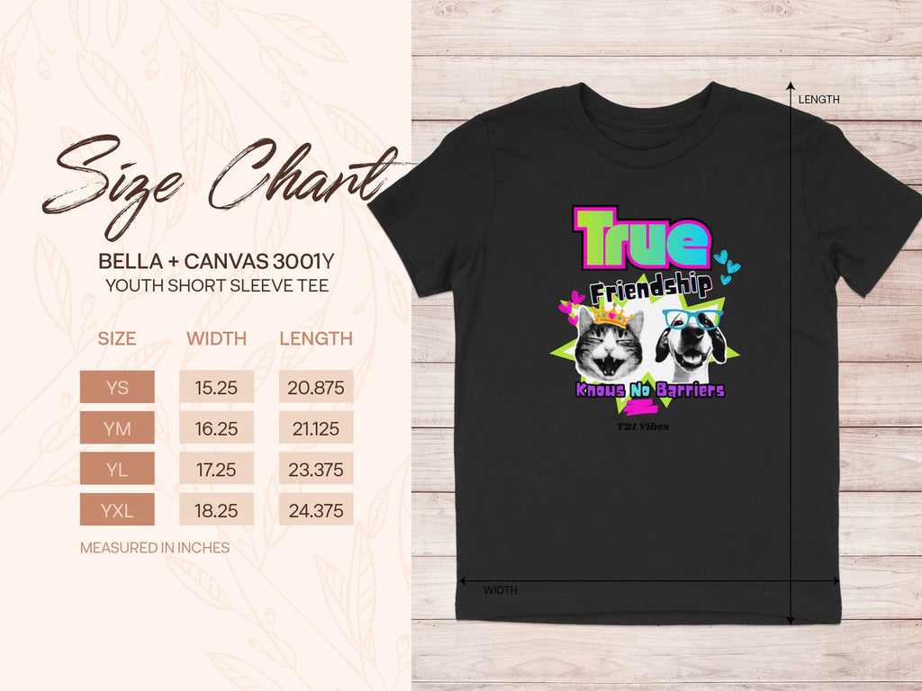 True Friendship Knows No Barriers Youth Short Sleeve Tee