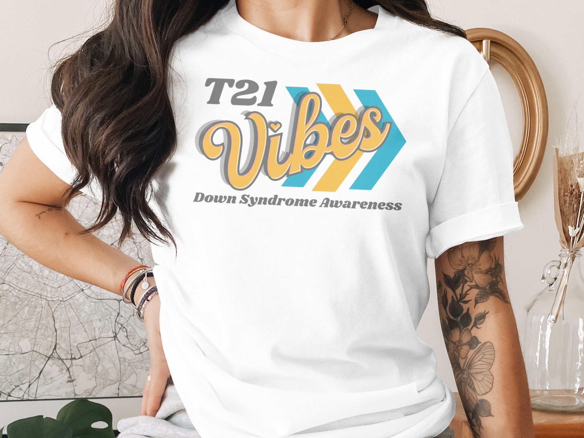 T21 Vibes Down Syndrome Awareness Shirt Product