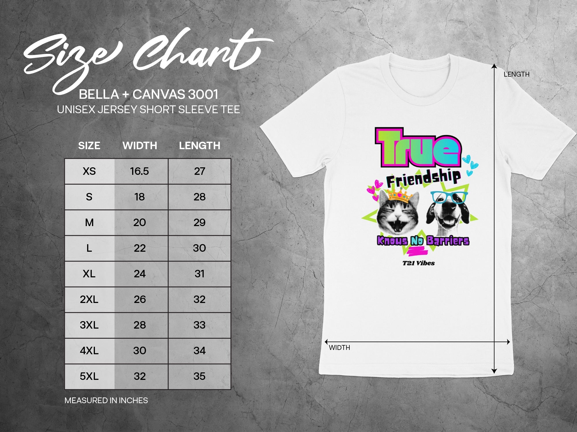 True Friendship Knows No Barriers Unisex Jersey Tee